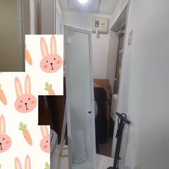 ［相談中］鏡 ミラー 木枠 ホワイト 白フレーム 姿見 全身鏡
