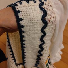 綿ニット刺繍カーディガン　ブラウスの画像