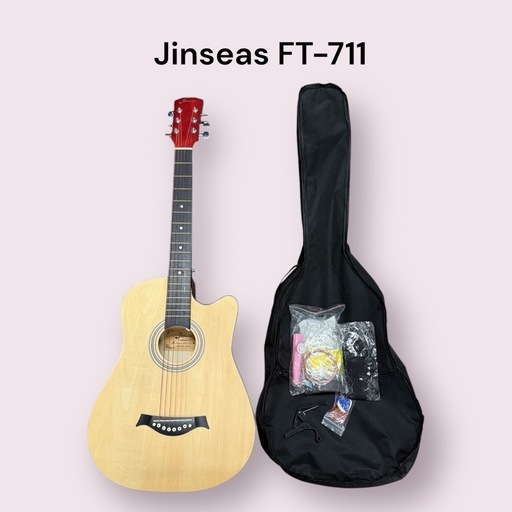 Jinseas アコースティックギター FT-711 Sケース 付属品付