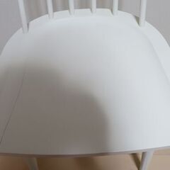 【お届け可】木目x白テーブル & 白椅子二脚 セット【取引可能です】の画像