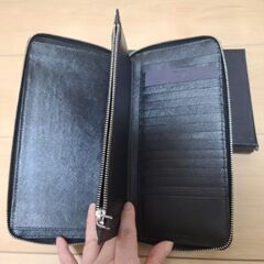 美品PRADAプラダメンズ 長財布 ラウンドファスナー ウォレット