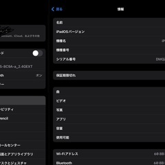 iPad第7世代　本体と充電ケーブル