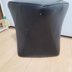 美品　1人掛けソファ/椅子/1人掛けチェア　ブラック革の画像
