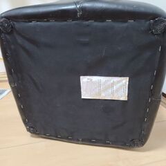 美品　1人掛けソファ/椅子/1人掛けチェア　ブラック革の画像