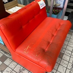 【無料】昭和レトロ　ソファ/オレンジの画像