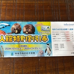 水族館　入館券