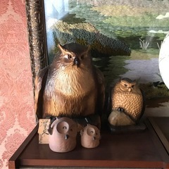 フクロウの置物