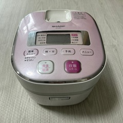 【ジャンク品】炊飯器　ピンク　sharp ks-g5e1  中古