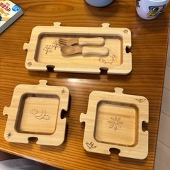 お値下げ　　木製おしゃれなお皿の画像