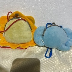 ぬいぐるみポーチ 2個セット ライオン ゾウの画像