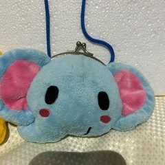 ぬいぐるみポーチ 2個セット ライオン ゾウの画像