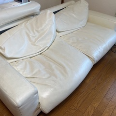 無印良品　レザーソファお譲りします（搬出までお願いします）
