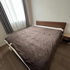 電気毛布　広電 ブラウン ダブルサイズ 188×180cm