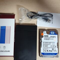 外付けHDD　640GB　（ケース新品）⑥の画像