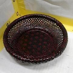 0329-039 らんたい漆器　菓子入れ盆