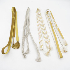 帯締め 4本まとめてセット 平組 組紐 礼装用 絹100% 白色...