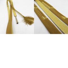 帯締め 4本まとめてセット 平組 組紐 礼装用 絹100% 白色 金糸 正絹 和装小物 帯〆 レディース 女性の画像