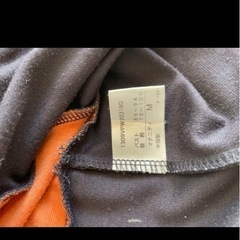 respiration 膝丈ワンピース 黒とオレンジ　Mサイズ　マタニティーの画像