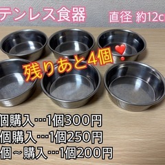 ◆ステンレス食器◆小型犬サイズ◆直径12cm◆