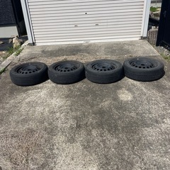 トヨタ　アクア　純正　165/75-15 スチールホイールタイヤ...
