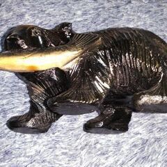 木彫り熊　大小の画像