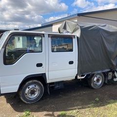 【南幌 100万 要修理】4WD ダブルキャブ  パワーゲート ISUZU エルフ 4ナンバー　平ボディ H18 18万キロの画像