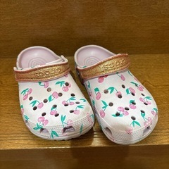 【お値下げしました！美品】クロックス　さくらんぼ柄　中古　記名あり