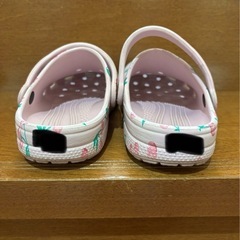 【お値下げしました！美品】クロックス　さくらんぼ柄　中古　記名ありの画像