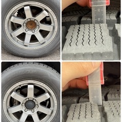 265/60R/18 ‘22年製スタッドレスタイヤ　4本ホイール付きの画像