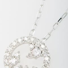 K18WG ダイヤモンド ネックレス 品番d23-219