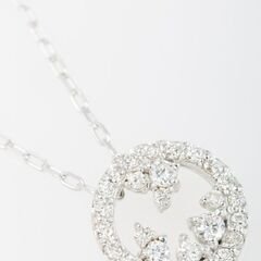 K18WG ダイヤモンド ネックレス 品番d23-219