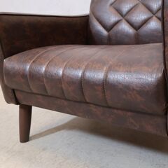 karimoku(カリモク家具)の１人掛けソファです。ヴィンテージテイストなマーブル調のデザインが印象的でブルックリンスタイルなど男前インテリアにおススメのロビーチェアです♪の画像