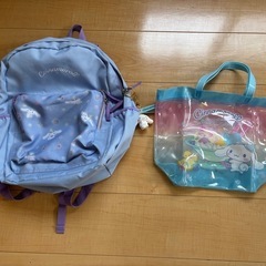 リュック、プールバッグ、水筒