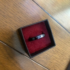 本日限定価格　ティファニー　指輪　黒　チタン　19号？　メンズ用
