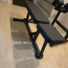 可変式ダンベル フレックスベル 32kg 2kg刻み 2個セット　＋ライシン インクラインベンチ ロング　の画像