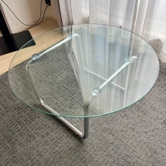 ガラステーブル ローテーブル　の画像