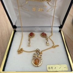 芝政ネックレス×イヤリングセット ケース付きの画像