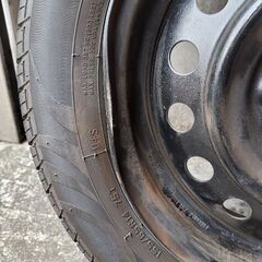 軽自動車用中古夏タイヤ鉄ホイールの画像