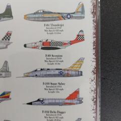 🟦新品未使用/20cm×30cmブリキ看板　アメリカ戦闘機の画像