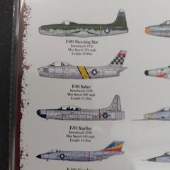 🟦新品未使用/20cm×30cmブリキ看板　アメリカ戦闘機の画像