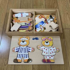 木製クマさんパズルの画像