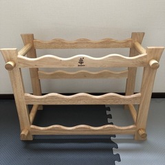 不二貿易　木製ワインラック3段