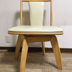 中古木製椅子　座面回転式　