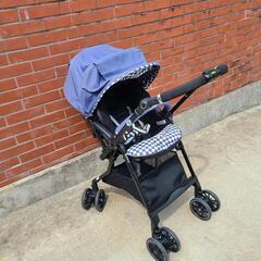 ベビーカー洗浄済 中古 ワンタッチ折りたたみの画像