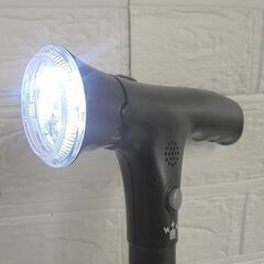 やや難あり ショップジャパン クレバーケーン ロング 三点杖 全長78.5～88.5cm LEDライト ブザー 折りたたみ つえ ステッキ 介護 歩行サポート 札幌市 白石店の画像