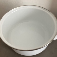 新品・未使用品「ホーローガラス蓋両手鍋」の画像