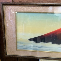 【額縁付】石原春秋 赤富士 絵画 額縁付】石原春秋 赤富士 絵画 - メルカリ