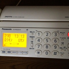 【お取引先が決まりましたので終了】Panasonic 子機1台付きFAX電話器の画像