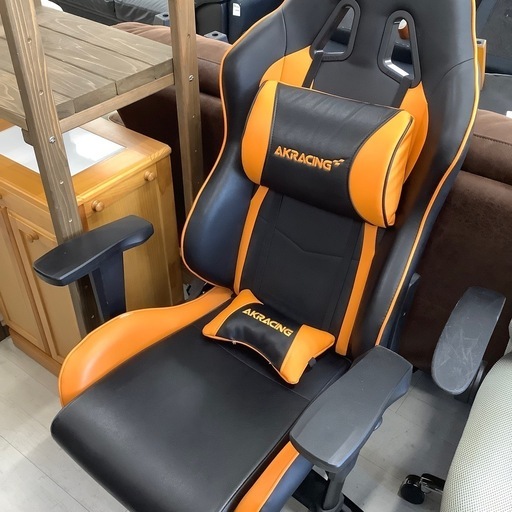ゲーミングチェア　AK  Racing ブラック×オレンジ【トレファク堺福田店】