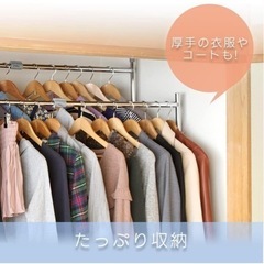アイリスオーヤマ　押入れ　ハンガーラックの画像
